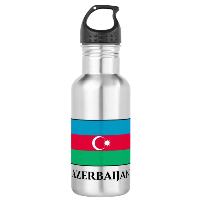 Botella De Agua Bandera de Azerbaiyán (Anverso)