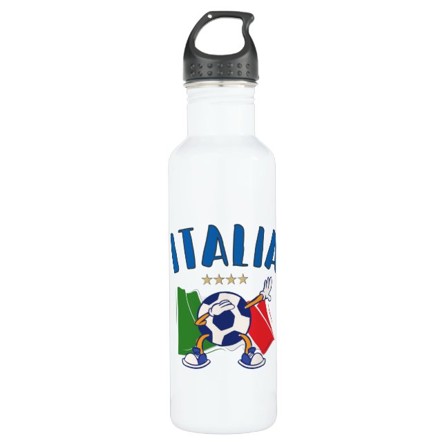 Botella De Agua Bandera de baloncesto en Italia 4 estrellas (Anverso)