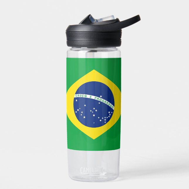 Botella De Agua Bandera de Brasil: Orgullo nacional patriótico bra (Izquierdo)