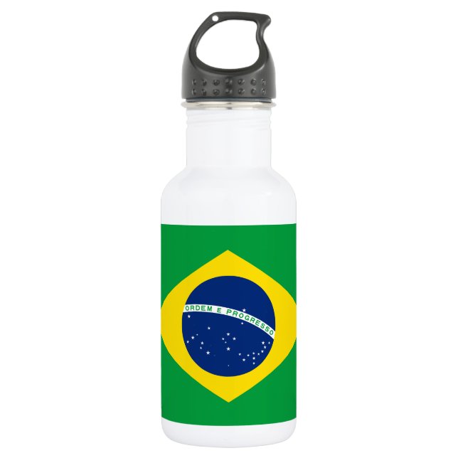 Botella De Agua Bandera de Brasil Patriótica (Anverso)