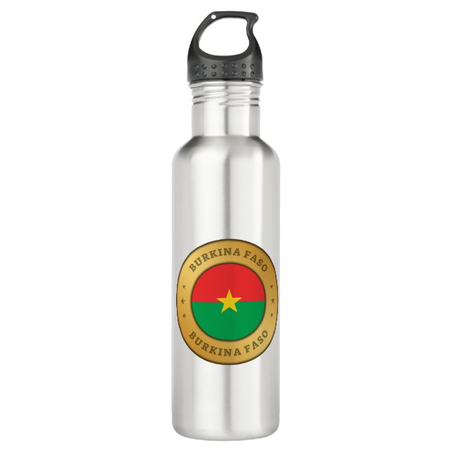 Botella De Agua Bandera de Burkina Faso (Anverso)