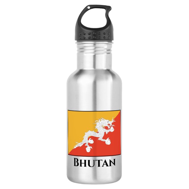 Botella De Agua Bandera de Bután (Anverso)