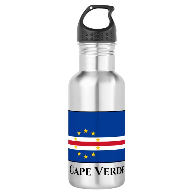 Botella De Agua Bandera de Cabo Verde (Anverso)