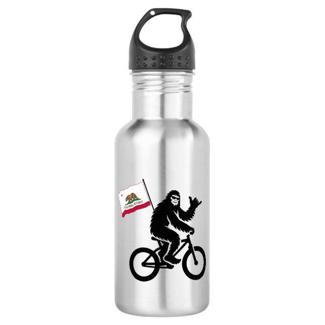 Botella De Agua Bandera de California en Bigfoot Cycling (Anverso)