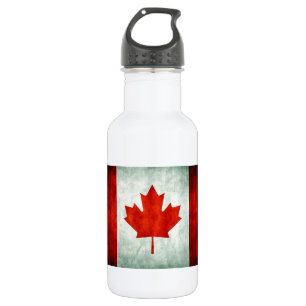 Botella De Agua Bandera de Canadá con problemas
