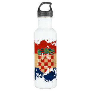 Botella De Agua Bandera de Croacia