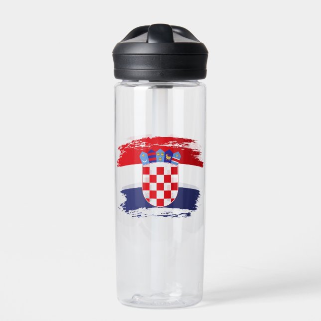 Botella De Agua Bandera de Croacia (Delante)