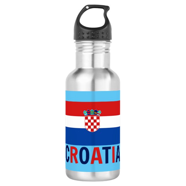 Botella De Agua Bandera de Croacia (Anverso)