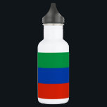Botella De Agua Bandera de Daguestán<br><div class="desc">Bandera patriótica de Daguestán.</div>