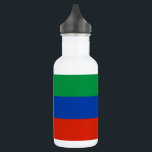 Botella De Agua Bandera de Daguestán<br><div class="desc">Bandera patriótica de Daguestán.</div>