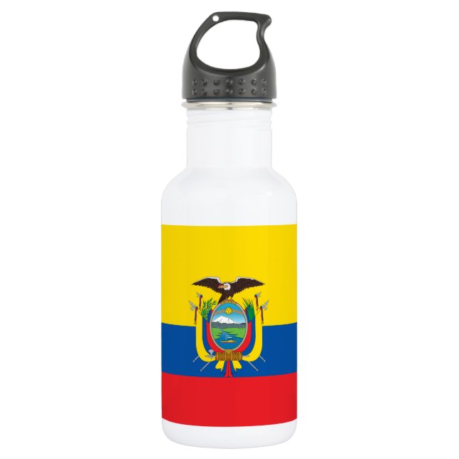 Botella De Agua Bandera de Ecuador (Anverso)