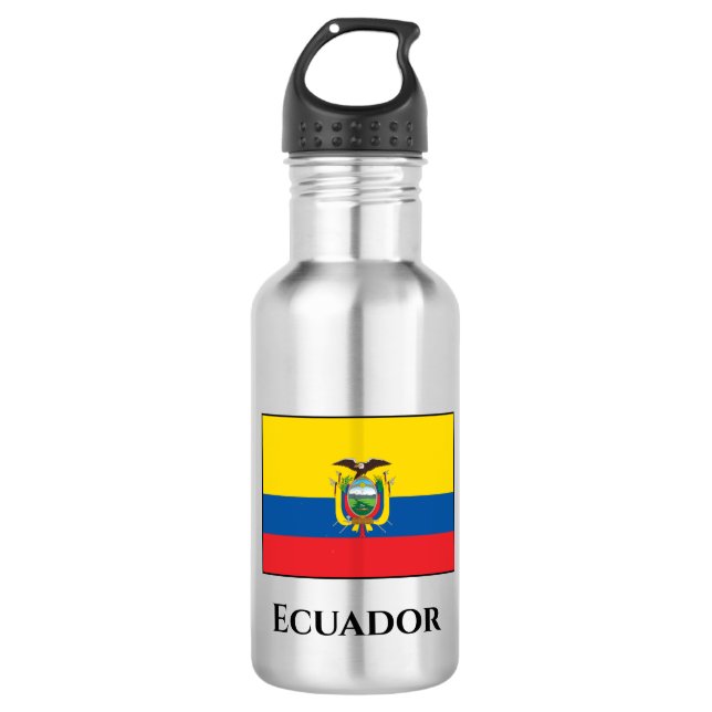Botella De Agua Bandera de Ecuador (ecuatoriano) (Anverso)