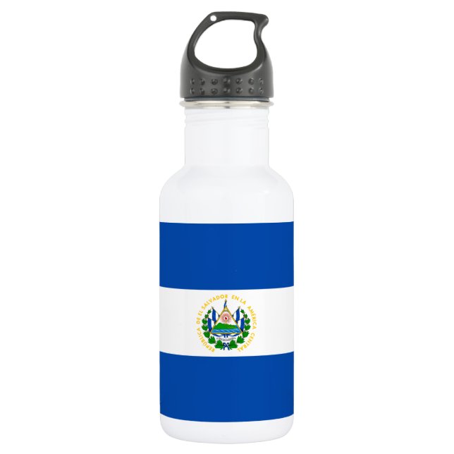 Botella De Agua Bandera de El Salvador (Anverso)