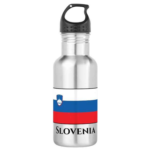 Botella De Agua Bandera de Eslovenia (Anverso)