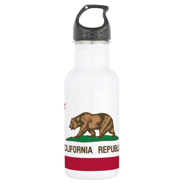 Botella De Agua Bandera de estado de California (Anverso)
