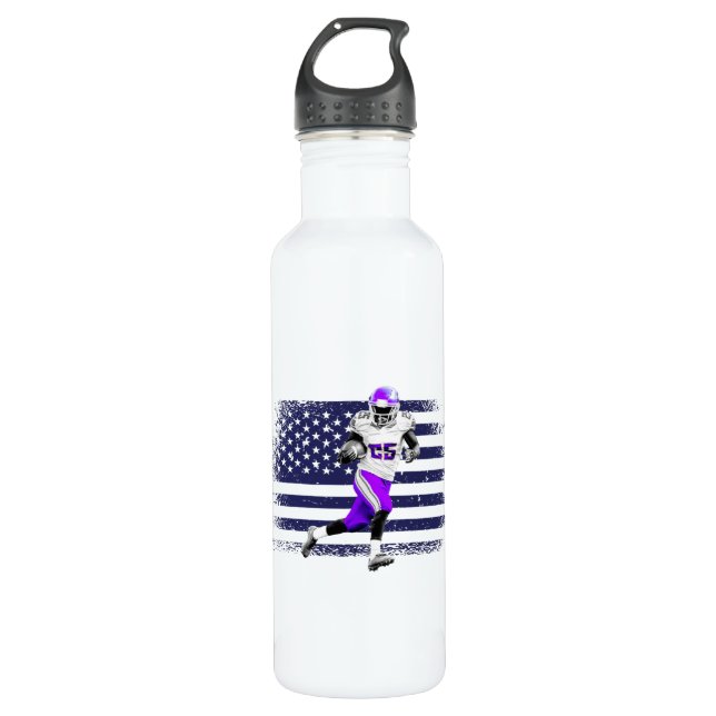 Botella De Agua Bandera de Estados Unidos de la camiseta de un hin (Anverso)