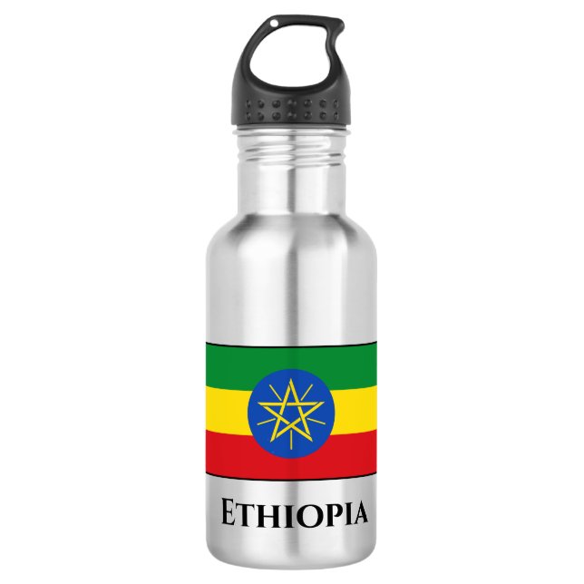 Botella De Agua Bandera de Etiopía (etíope) (Anverso)