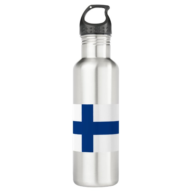Botella De Agua Bandera de Finlandia (Anverso)