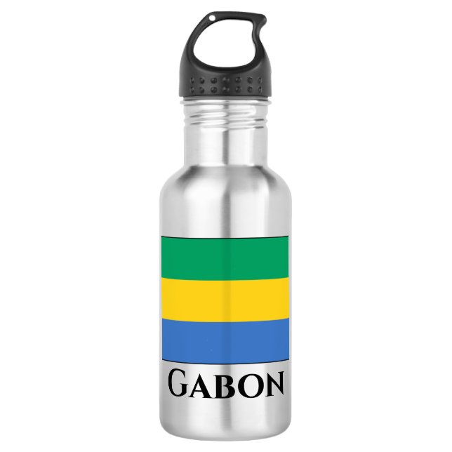 Botella De Agua Bandera de Gabón (Anverso)
