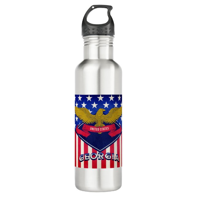 Botella De Agua Bandera de Georgia USA (Anverso)