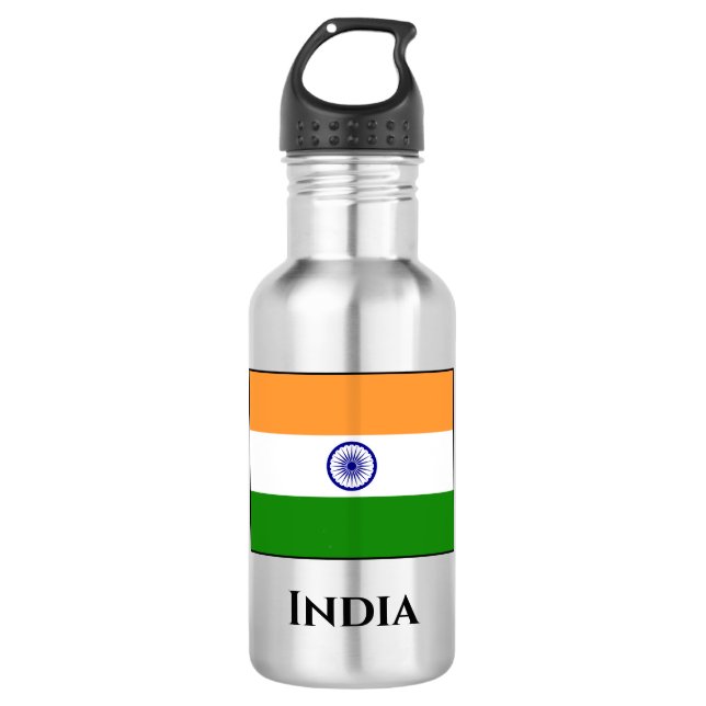 Botella De Agua Bandera de India (India) (Anverso)