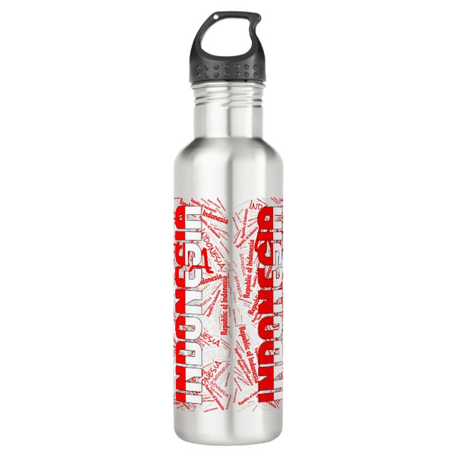 Botella De Agua Bandera de Indonesia espléndida patriótica (Anverso)