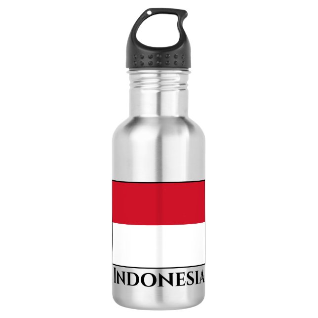 Botella De Agua Bandera de Indonesia (indonesia) (Anverso)