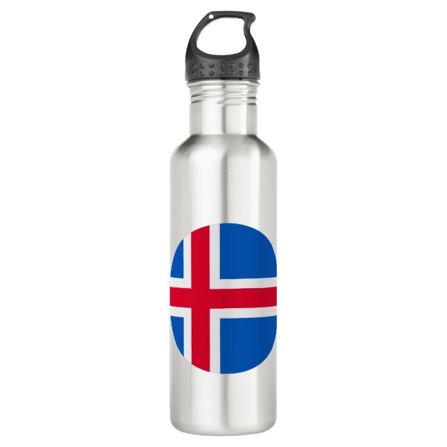 Botella De Agua Bandera de Islandia (Anverso)