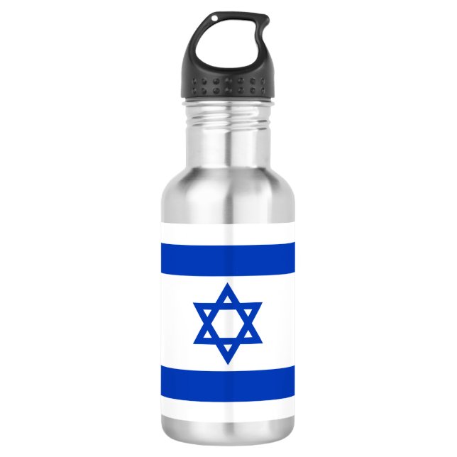 Botella De Agua Bandera de Israel moderna (Anverso)