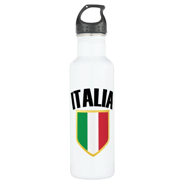 Botella De Agua Bandera de Italia Escudo (Anverso)