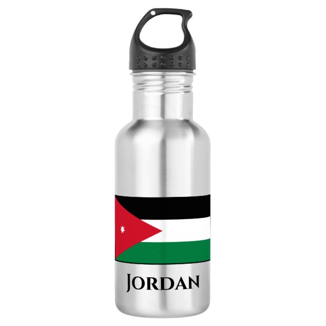 Botella De Agua Bandera de Jordania (Anverso)