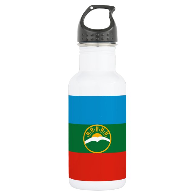 Botella De Agua Bandera de Karachay Cherkessia (Anverso)