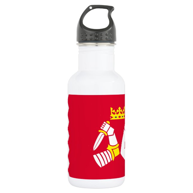 Botella De Agua Bandera de Karelia del Norte (Anverso)