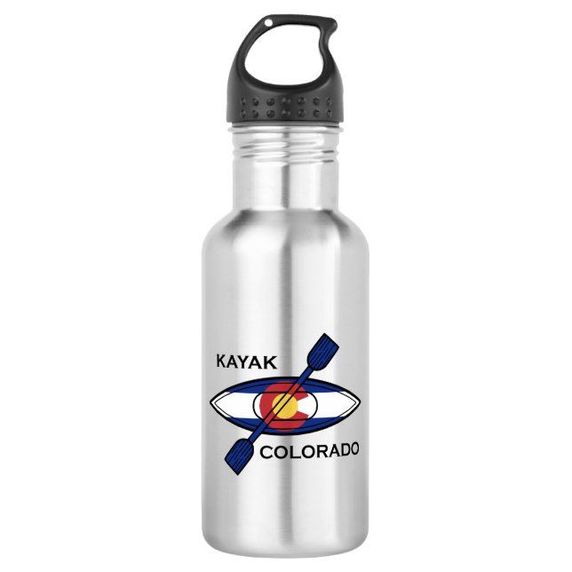 Botella De Agua Bandera de Kayak Colorado (Anverso)