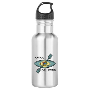 Botella De Agua Bandera de Kayak Delaware