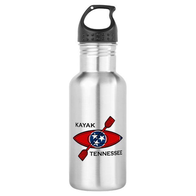 Botella De Agua Bandera de Kayak Tennessee (Anverso)
