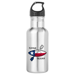 Botella De Agua Bandera de Kayak Texas