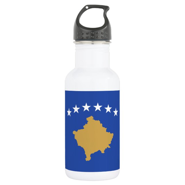 Botella De Agua Bandera de Kosovo (Anverso)