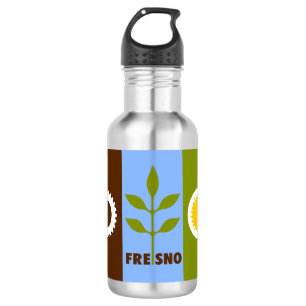 Botella De Agua Bandera de la ciudad de Fresno, Acero inoxidable d