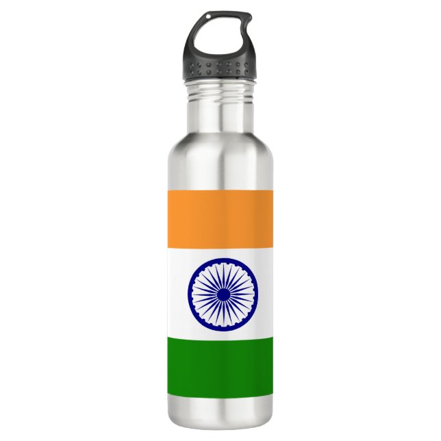Botella De Agua Bandera de la India (Anverso)