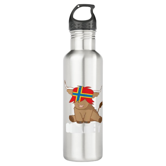 Botella De Agua Bandera de la Isla de Orkney regalo escocés de vac (Anverso)