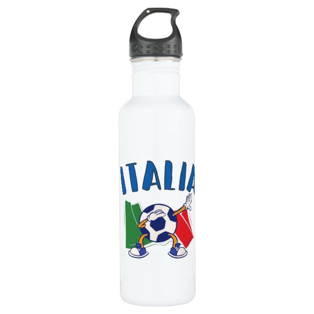 Botella De Agua Bandera de la pelota de fútbol de Dabbing (Anverso)
