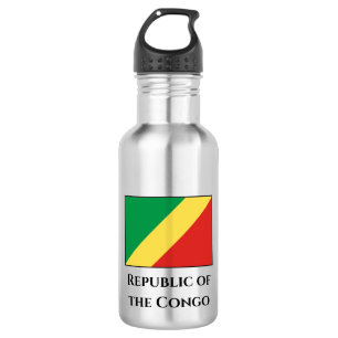 Botella De Agua Bandera de la República del Congo