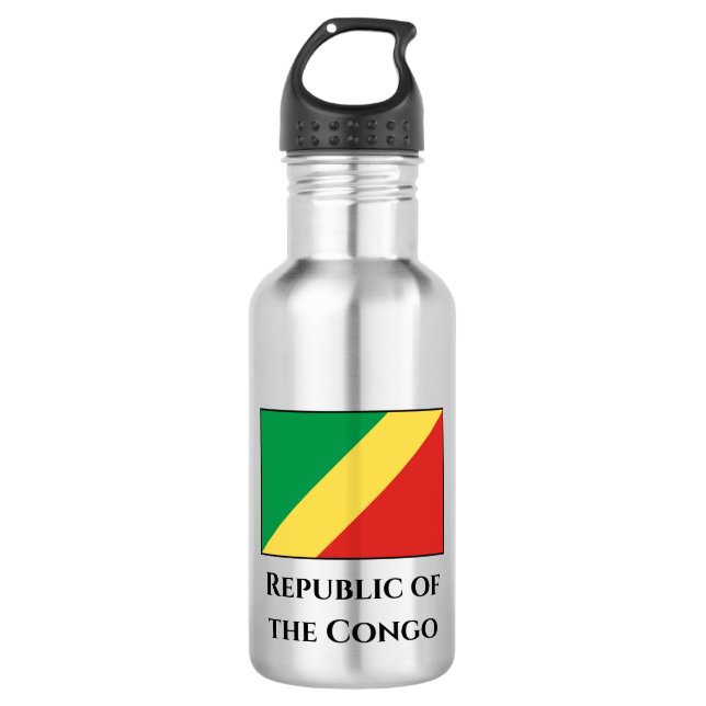 Botella De Agua Bandera de la República del Congo (Anverso)