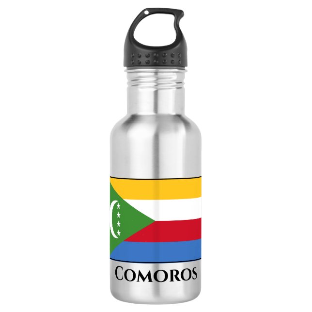 Botella De Agua Bandera de las Comoras (Anverso)