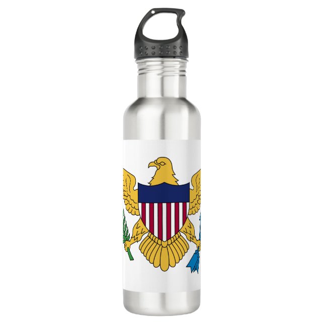 Botella De Agua Bandera de las Islas Vírgenes de los Estados Unido (Anverso)