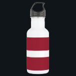 Botella De Agua Bandera de Letonia<br><div class="desc">Bandera patriótica de Letonia.</div>