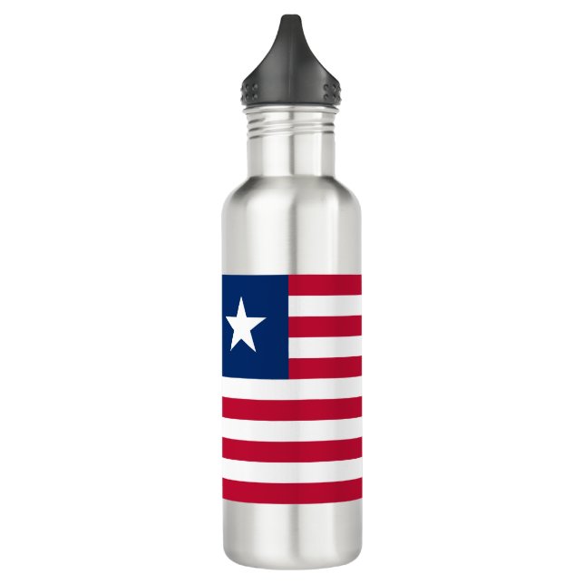 Botella De Agua Bandera de Liberia (Liberia) (Izquierda)