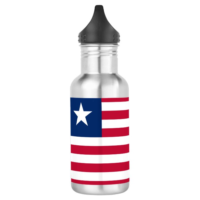 Botella De Agua Bandera de Liberia (Liberia) (Izquierda)