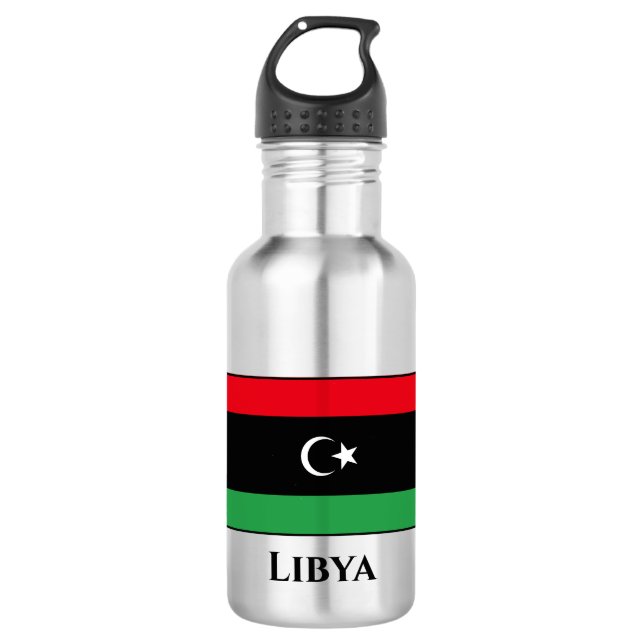 Botella De Agua Bandera de Libia (Libia) (Anverso)